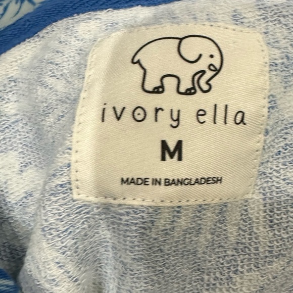 IVORY ELLA Cropped Floral Short Sleeved Hoodie, EUC! - Picture 6 of 8